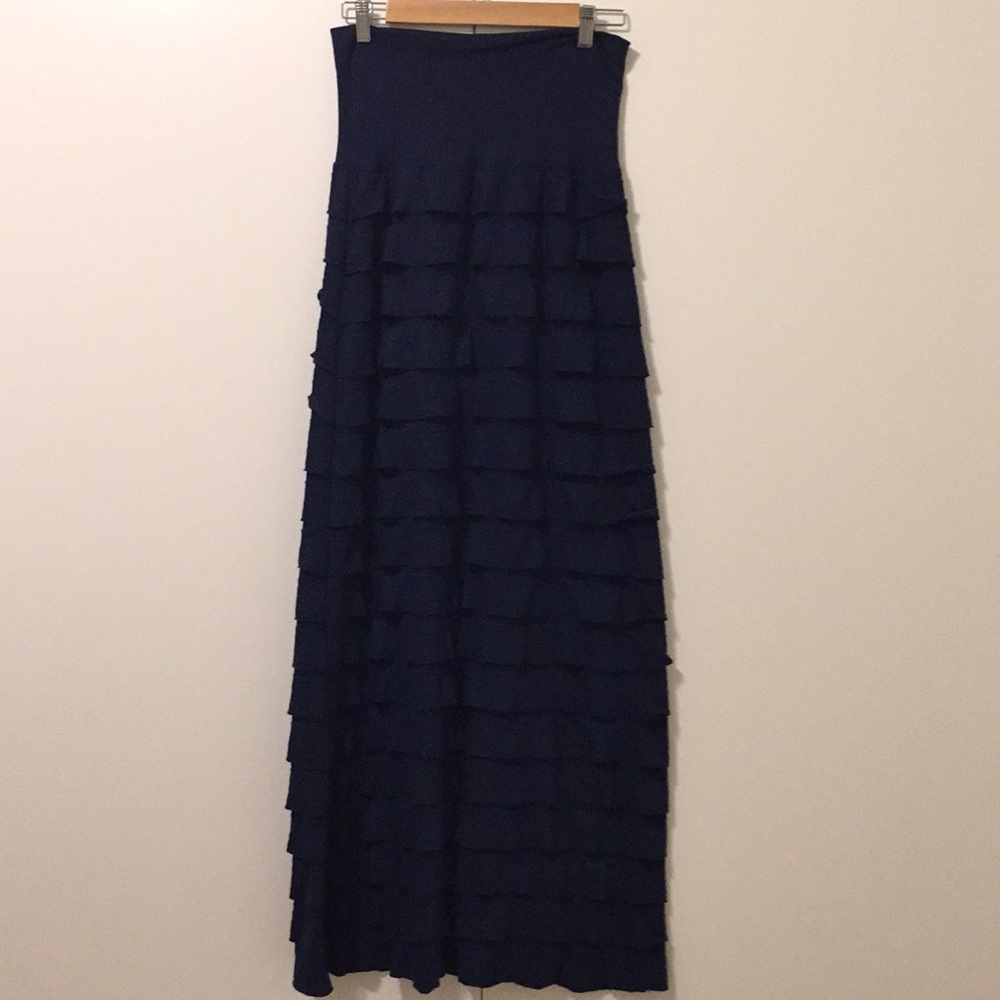 Max Studio navy Maxi skirt
